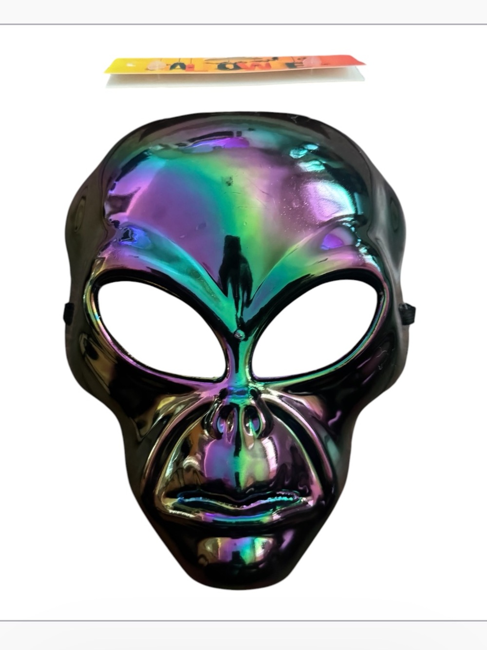Halloween metallic plastic alien mask one size